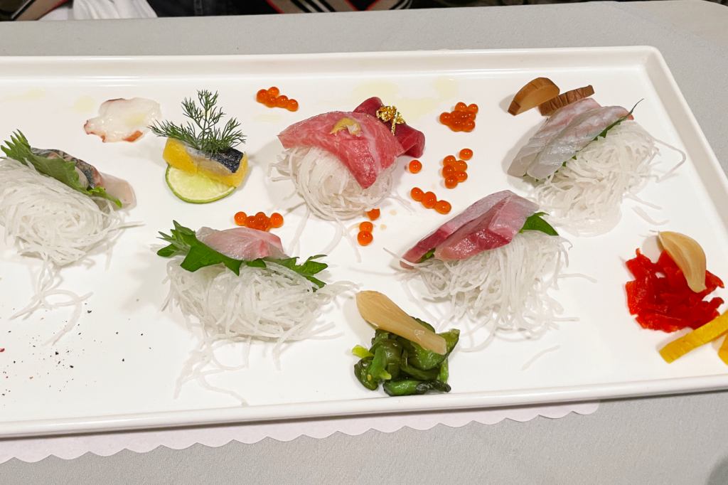 Nigiri sushi set at IKI Ramen, Koreatown LA
