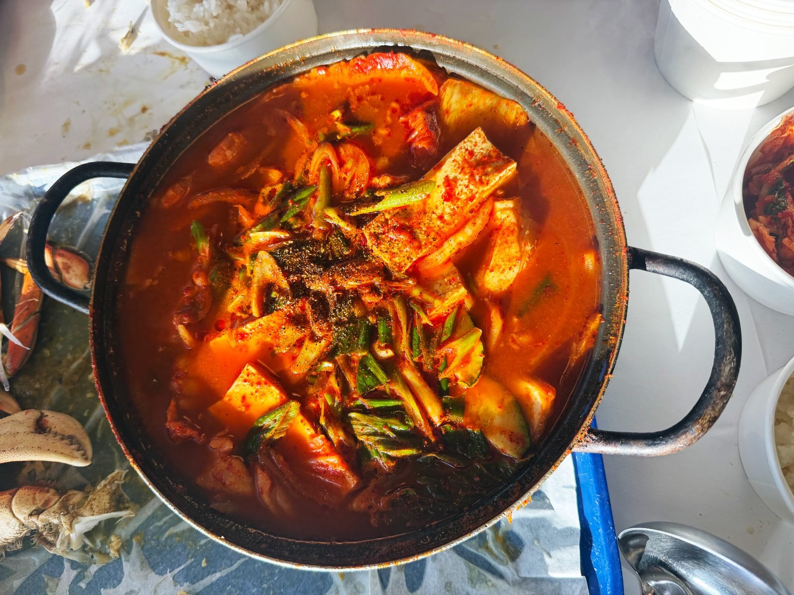 Spicy Korean seafood stew at Pacific Fish Center, Redondo Beach