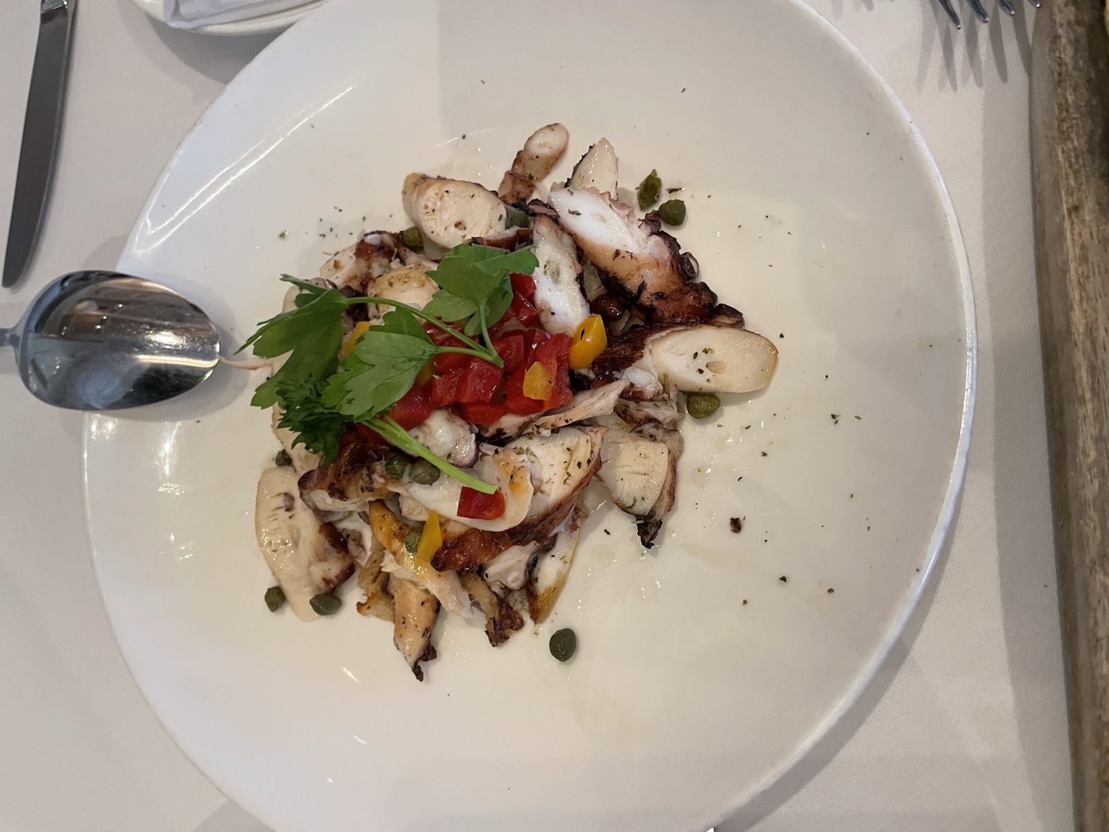 Grilled octopus at Avra Beverly Hills
