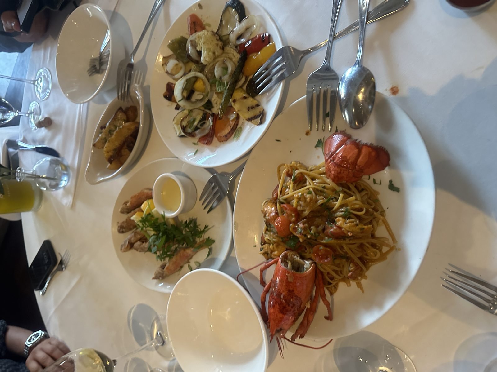 Lobster pasta at Avra Beverly Hills