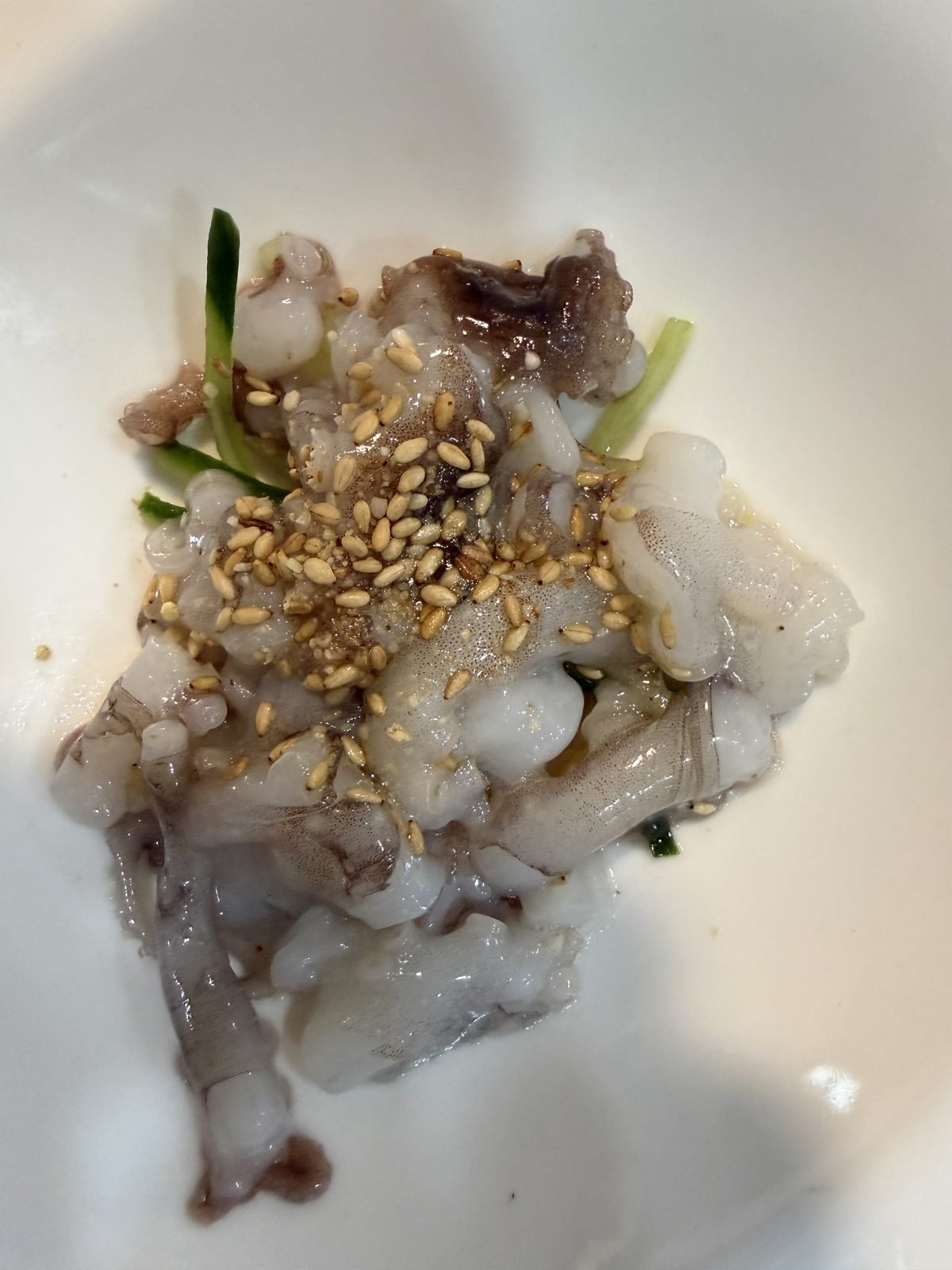 Fresh octopus dish at Gowonnim Seoul