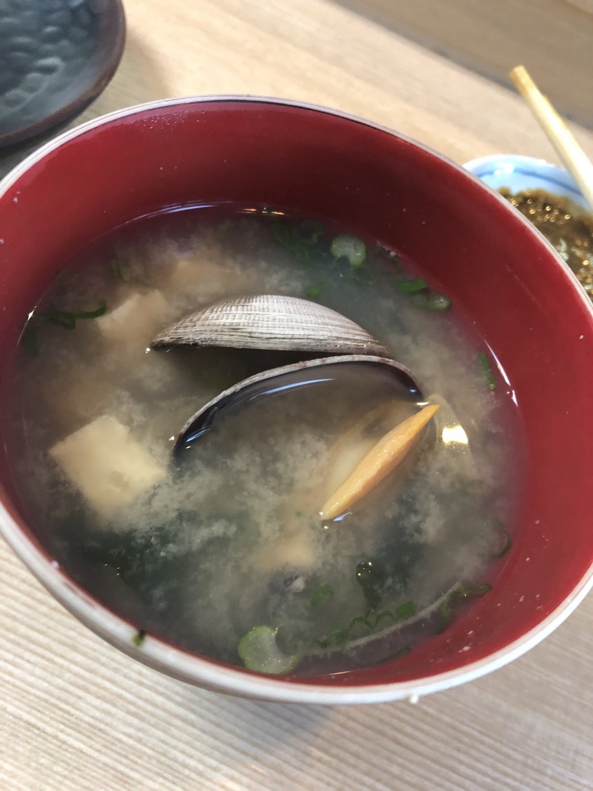 Beverly Hills Sasabune miso soup with clams and tofu