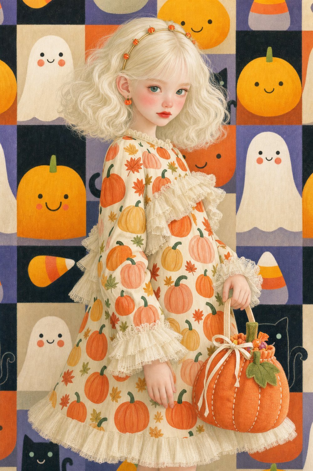 Pearl in the Pumpkin Goody Bag look, Pearl & Ruby Halloween Lookbook