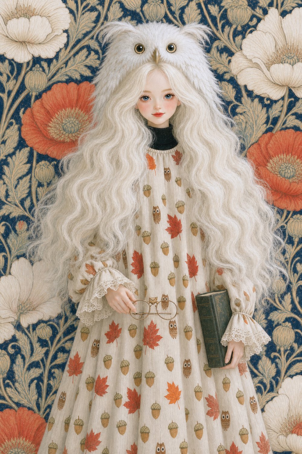 Pearl in the Wise Owl & Acorns look, Pearl & Ruby Halloween Lookbook