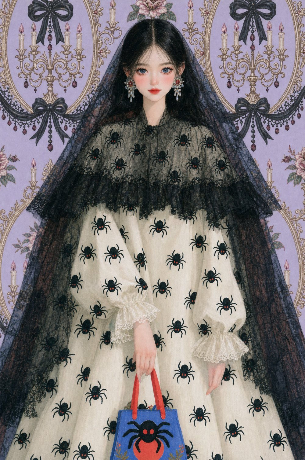 Ruby in the Spider Lace Veil look, Pearl & Ruby Halloween Lookbook