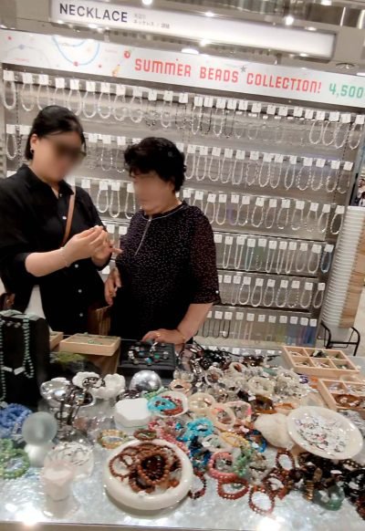 MIMILINE Myeongdong summer beads collection customize shoppers